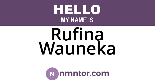 Rufina Wauneka