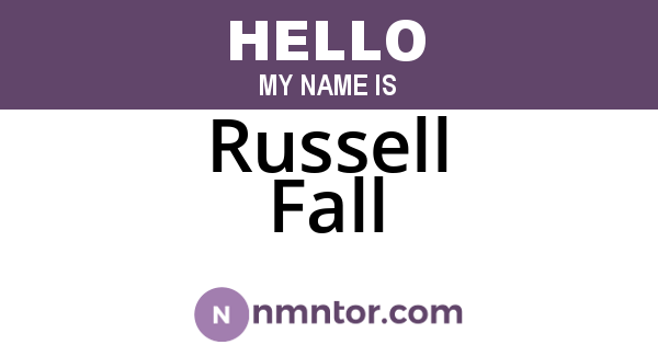 Russell Fall