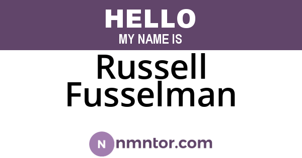 Russell Fusselman
