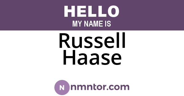 Russell Haase