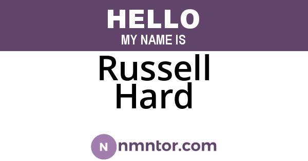 Russell Hard