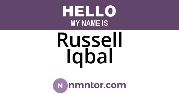 Russell Iqbal