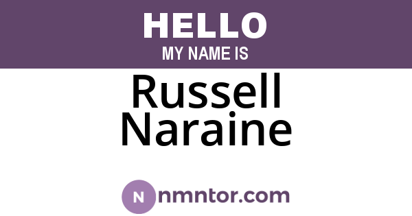 Russell Naraine