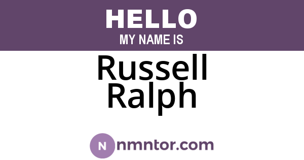 Russell Ralph
