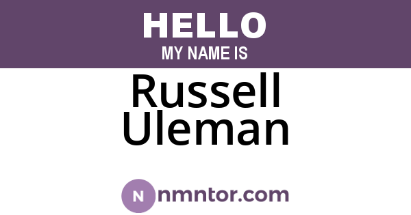 Russell Uleman