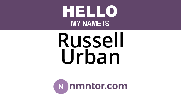 Russell Urban