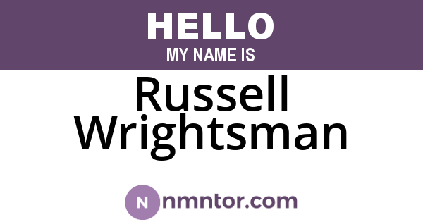 Russell Wrightsman