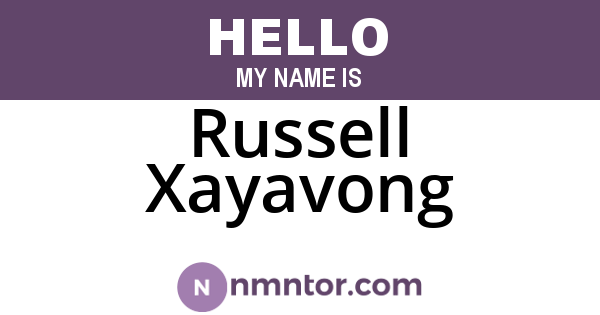 Russell Xayavong