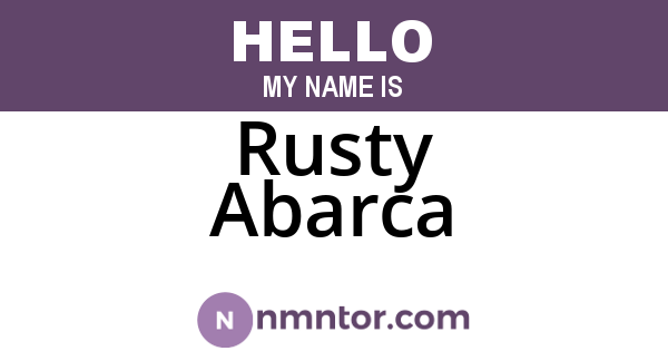 Rusty Abarca