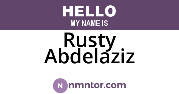Rusty Abdelaziz