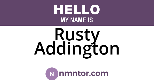 Rusty Addington