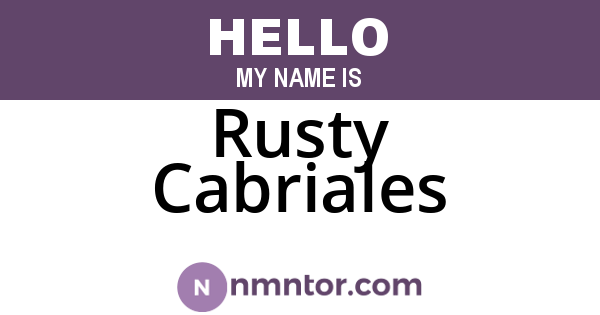 Rusty Cabriales