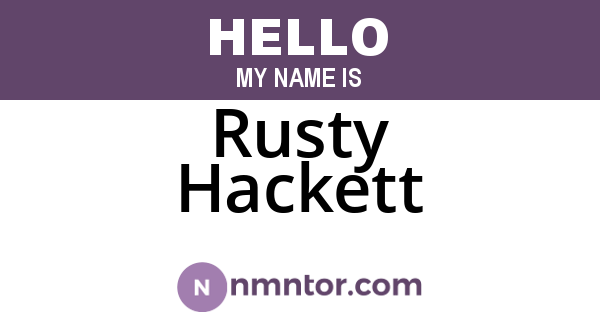 Rusty Hackett