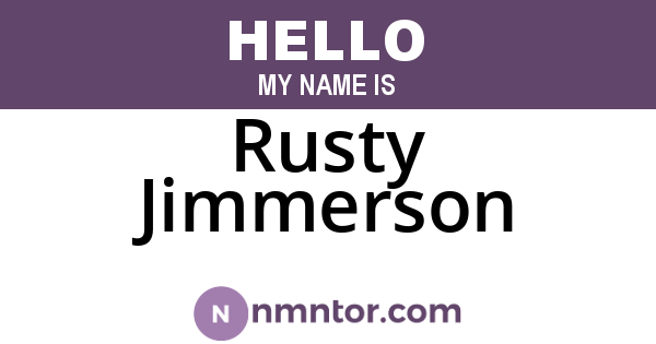 Rusty Jimmerson