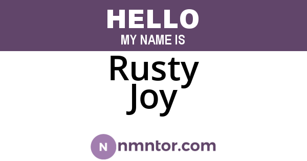 Rusty Joy