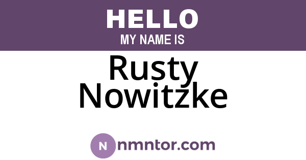 Rusty Nowitzke