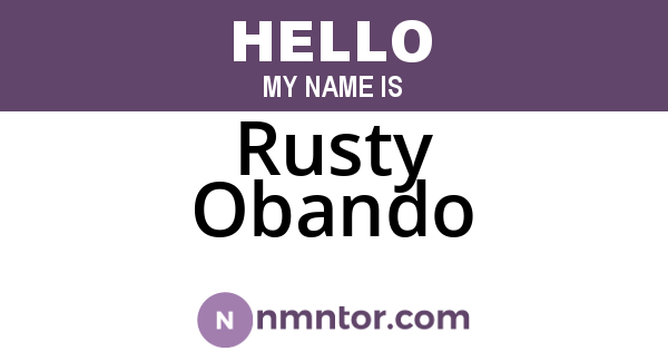 Rusty Obando
