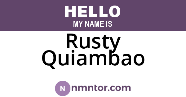 Rusty Quiambao