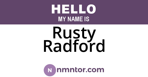 Rusty Radford