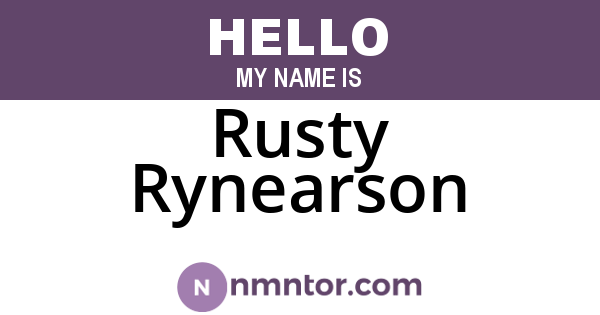 Rusty Rynearson