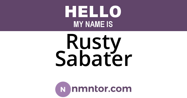 Rusty Sabater