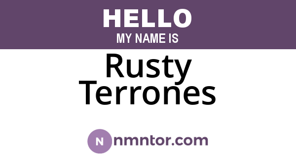 Rusty Terrones
