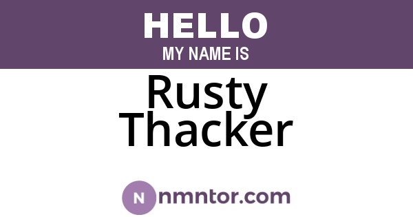 Rusty Thacker