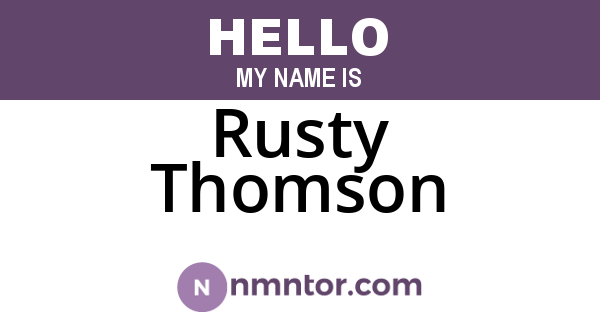 Rusty Thomson