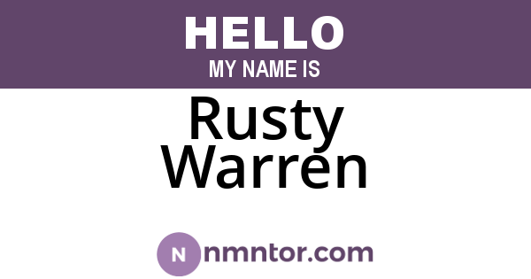 Rusty Warren