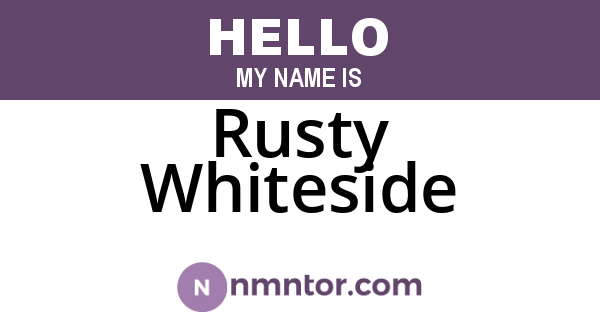 Rusty Whiteside