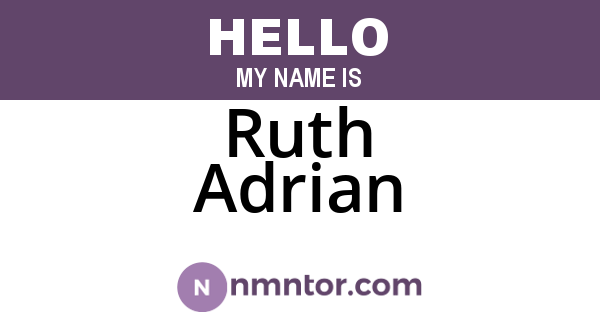 Ruth Adrian