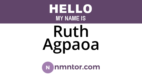Ruth Agpaoa