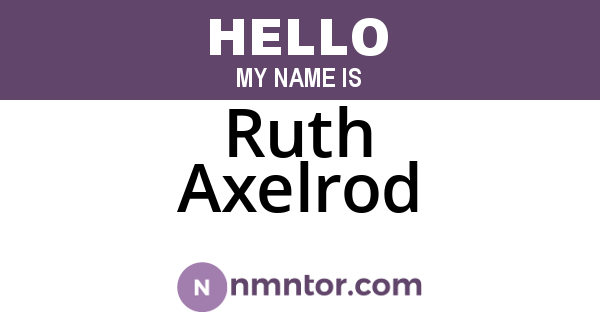 Ruth Axelrod