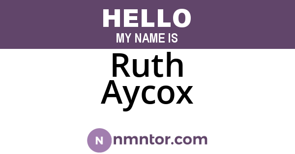 Ruth Aycox