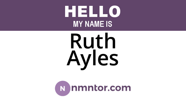 Ruth Ayles
