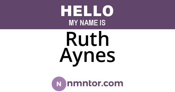 Ruth Aynes