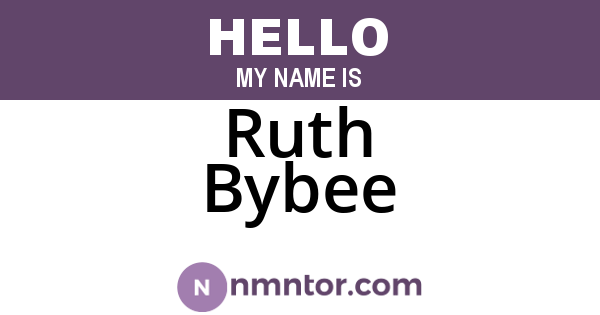 Ruth Bybee