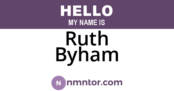 Ruth Byham