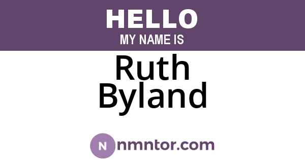 Ruth Byland
