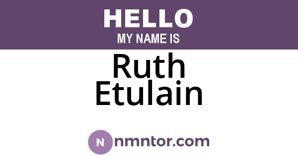 Ruth Etulain