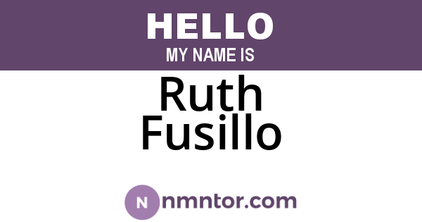 Ruth Fusillo