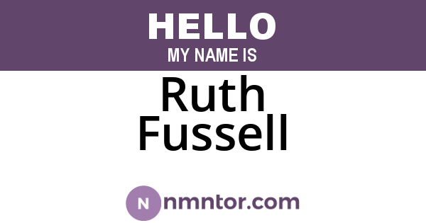 Ruth Fussell