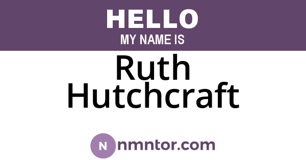 Ruth Hutchcraft