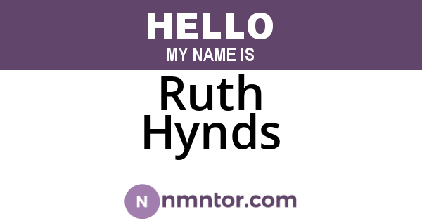 Ruth Hynds