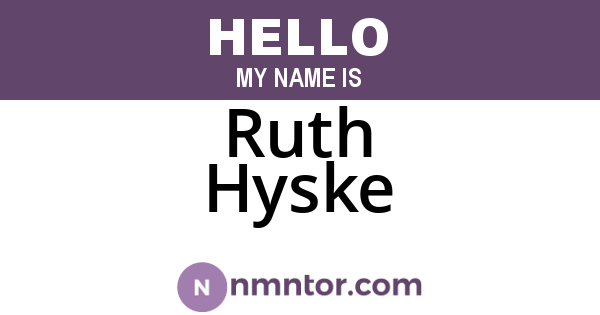 Ruth Hyske