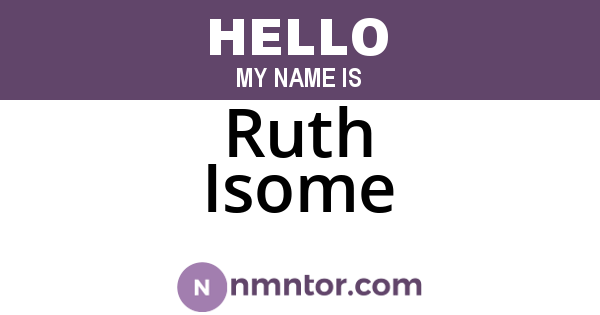 Ruth Isome