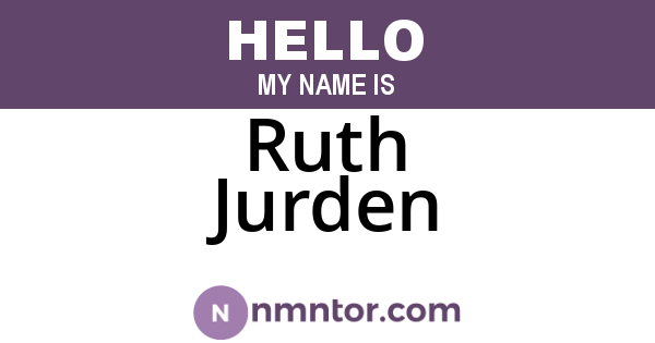 Ruth Jurden