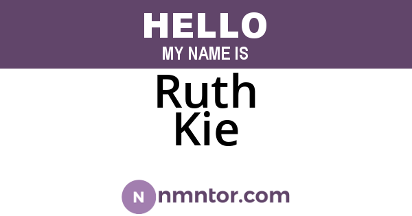 Ruth Kie
