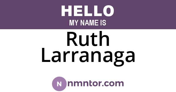 Ruth Larranaga