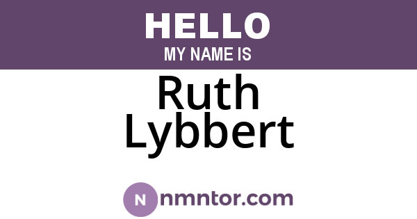 Ruth Lybbert